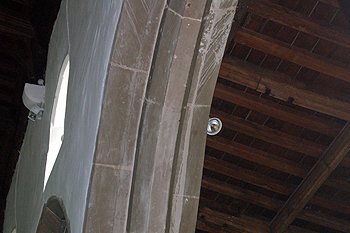 Chamfer on the south arcade June 2012